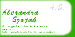 alexandra szojak business card