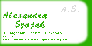 alexandra szojak business card